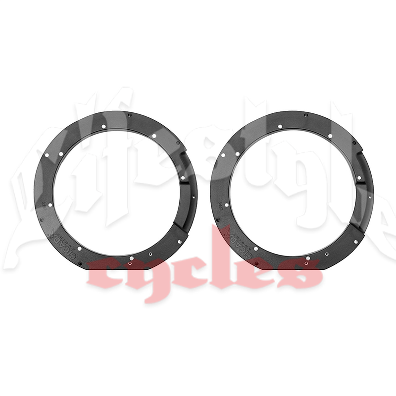 cicada audio 14hdring10 complete 10 inch mid bass woofer saddlebag mounting kit part 2