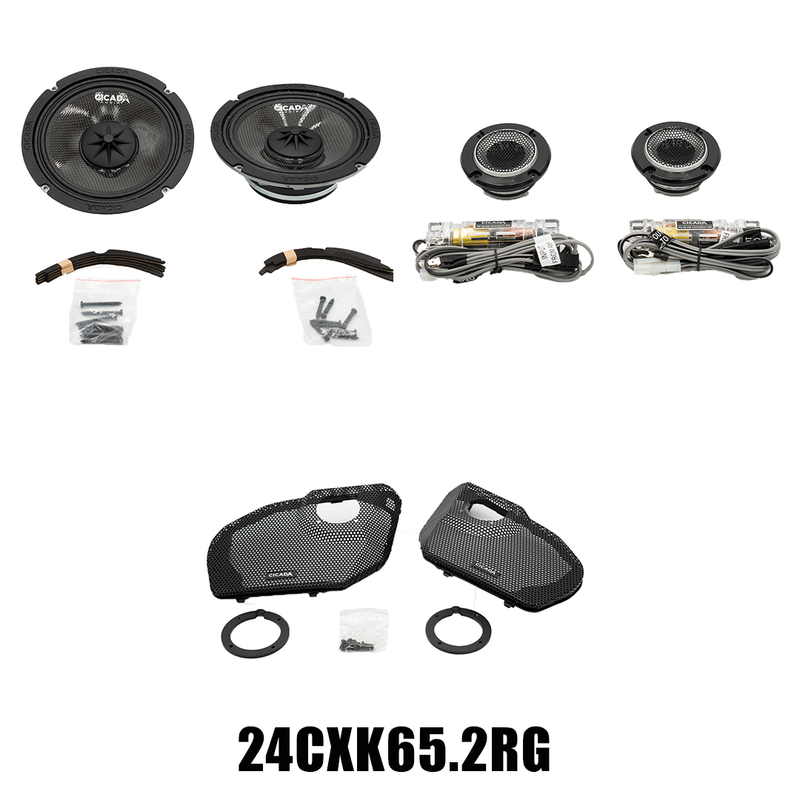 cicada audio 24cxk65 rg 24 up rg component 6.5 inch kit w/ rr075t 2 ohm