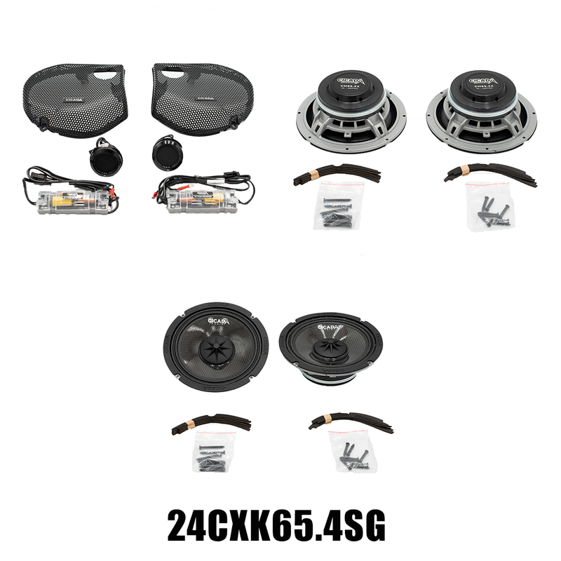 cicada audio 24cxk65 sg 24 up sg component 6.5 inch kit w/ rr05t 4 ohm