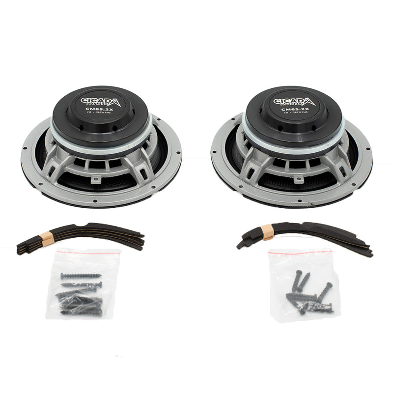 cicada audio 24cxk65 sg 24 up sg component 6.5 inch kit w/ rr05t speakers back