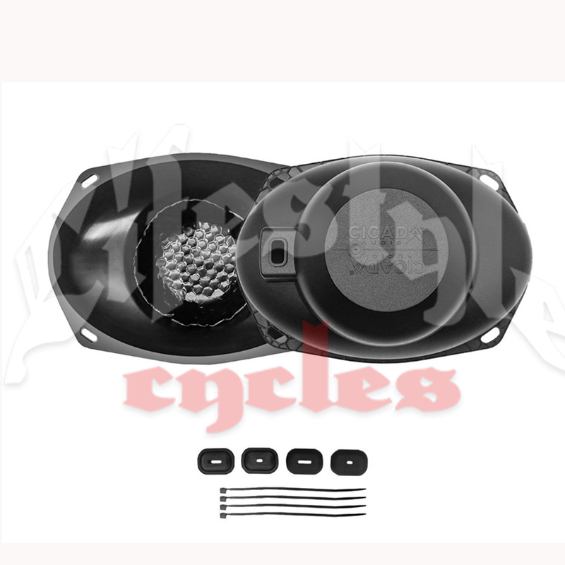 cicada audio chd69hd 6 9 inch coax horn saddlebag abs plastic dividers awm