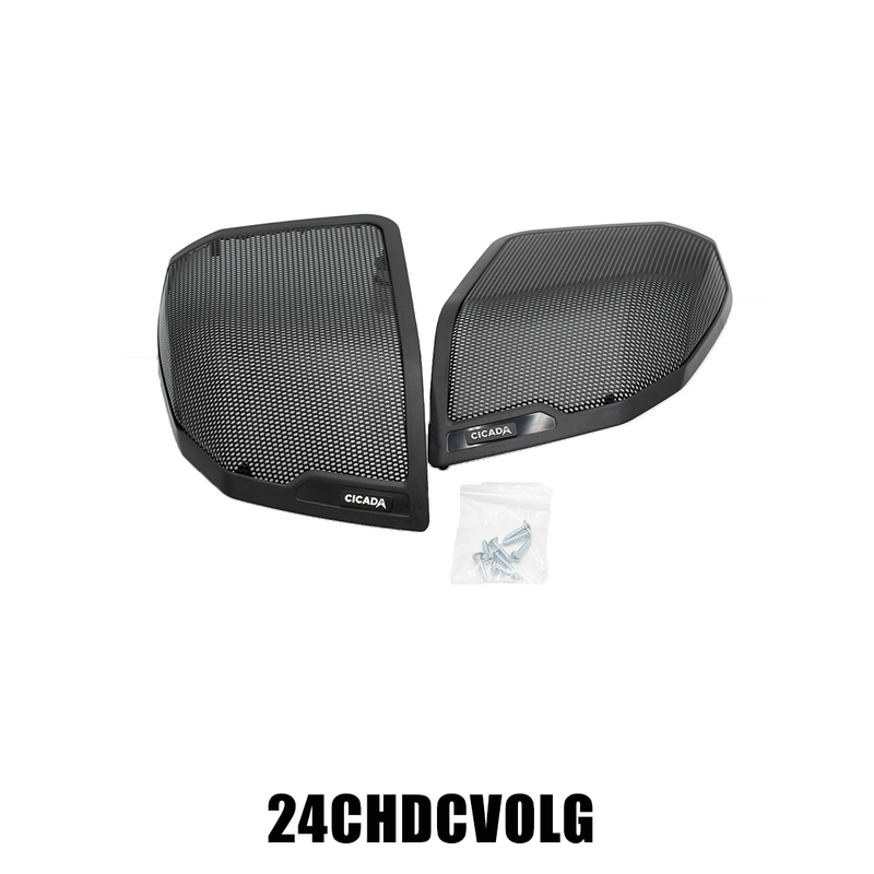 cicada audio h d 24chdcvolg 2024 rear saddlebag oem style lid grills cicada audio branded grills only
