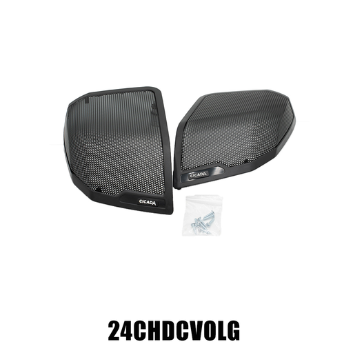 cicada audio h d 24chdcvolg 2024 rear saddlebag oem style lid grills cicada audio branded grills only