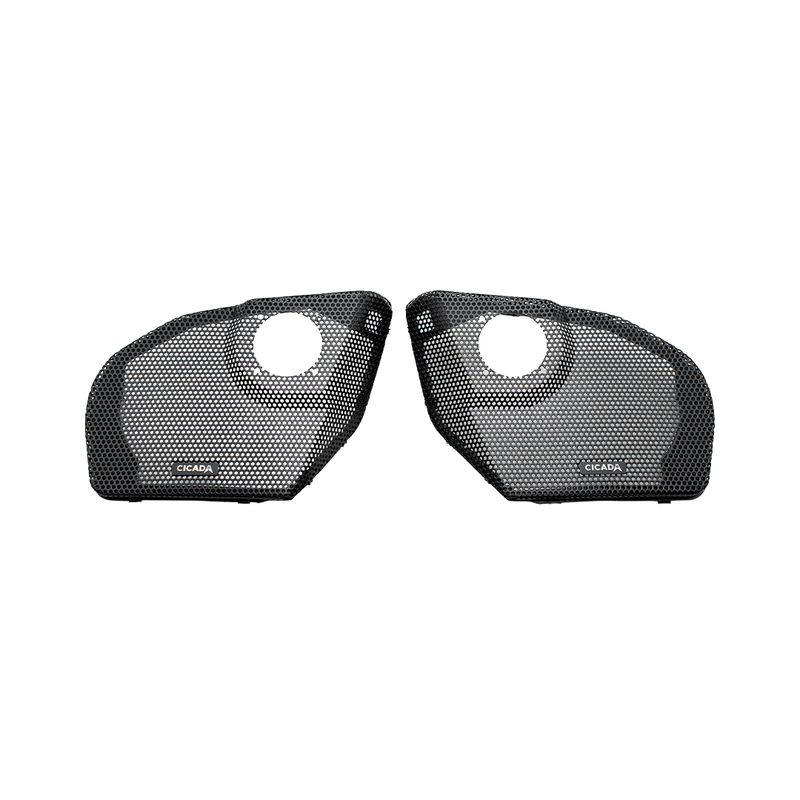 cicada audio h d 24chdrggt 075 h d 2024 road glide cicada audio branded grills with rr075t mounts pr