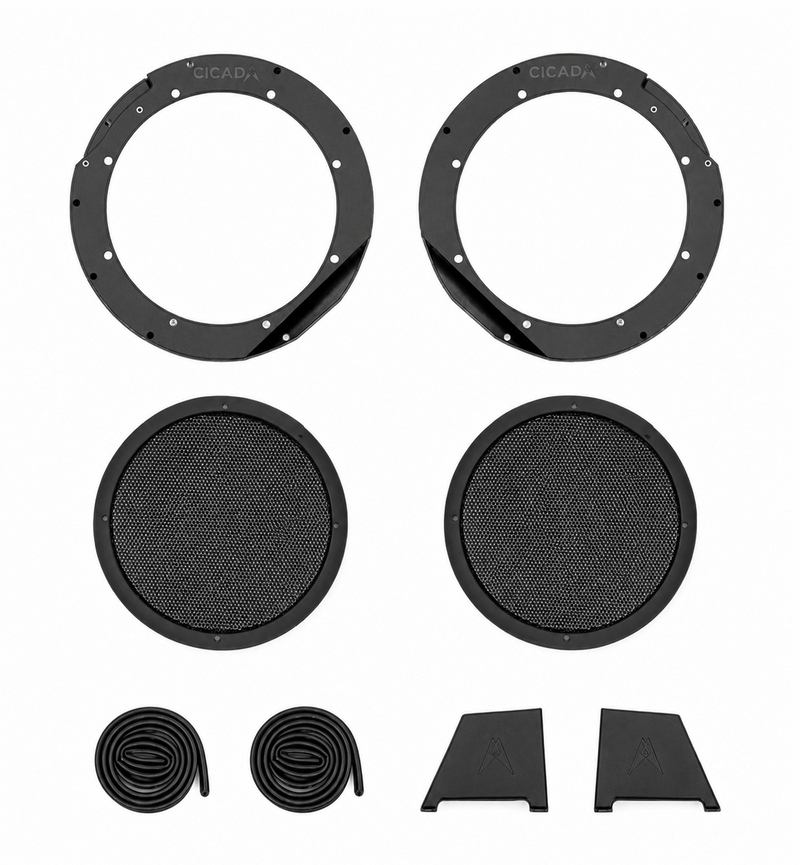 CICADA AUDIO - H-D® 24HDRING10 - 2024+ 10-INCH MID-BASS RING & GRILLS - MATCHED PAIR