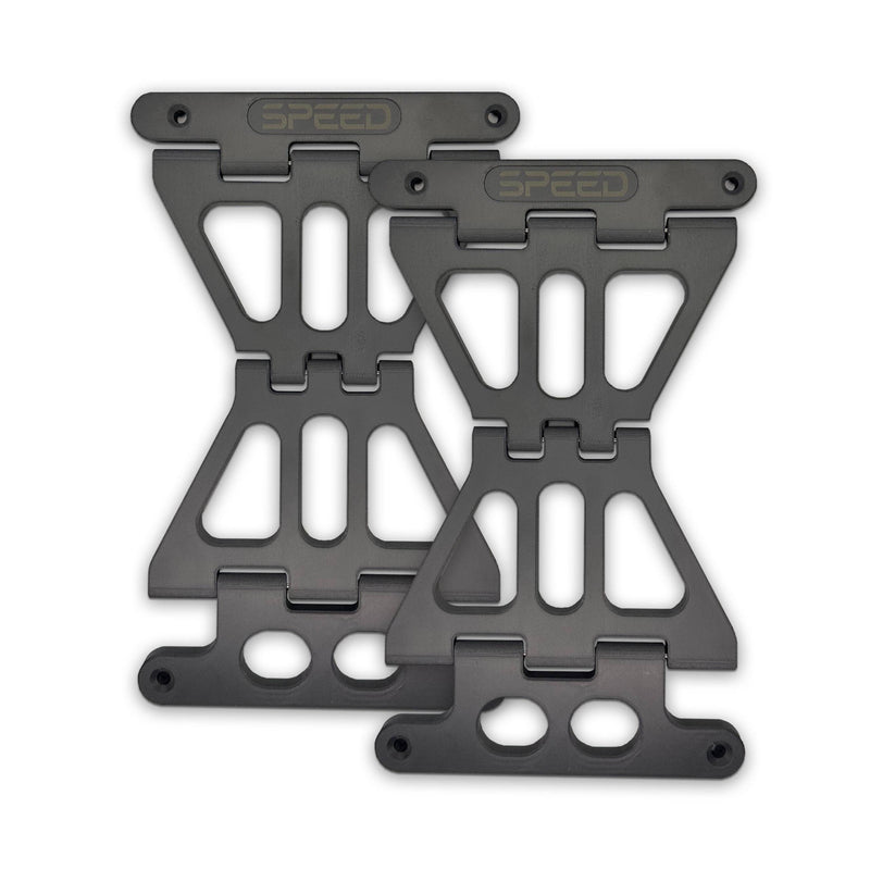 SPEED BY DESIGN - No Drama Lid Stoppers 2014-2025 Models – Black w/ Grey Lettering Composite  - Touring '14-'25