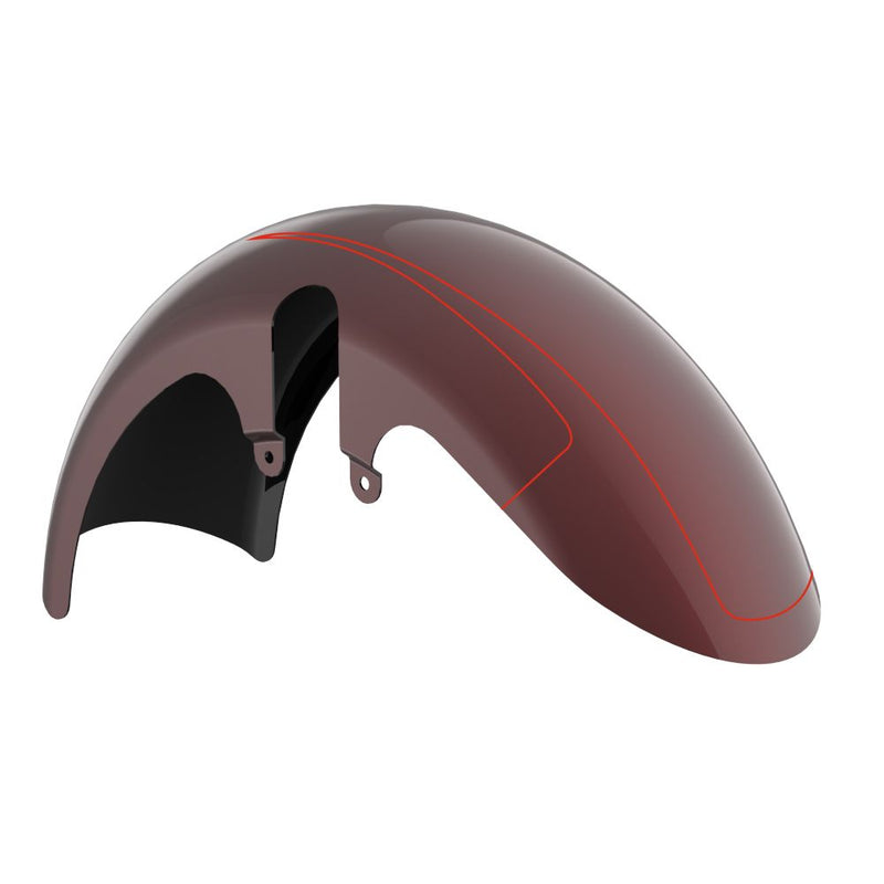 Advanblack Color-Matched 18" Wide Fat Tire Front Fender for '23.5-Up Harley Touring