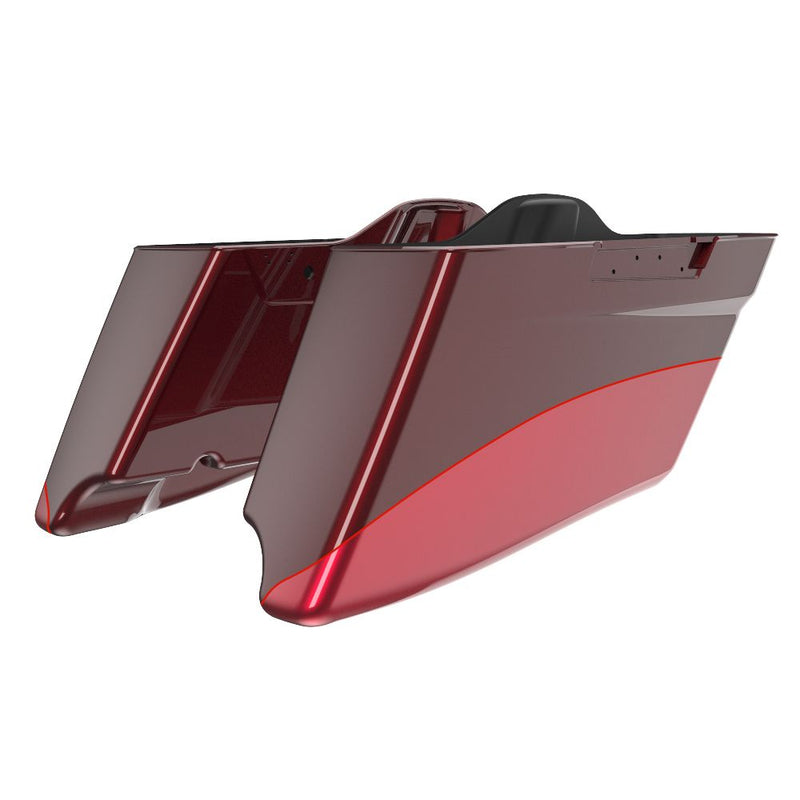Advanblack Custom Two Tone CVO Style Tapered Stretched Saddlebag Bottoms for 2014-2023 Harley Touring