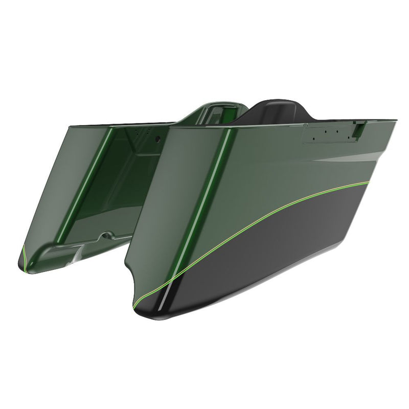 Advanblack Custom Two Tone CVO Style Tapered Stretched Saddlebag Bottoms for 2014-2023 Harley Touring