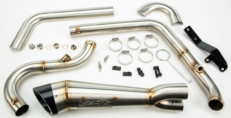 TBR Comp S 2in1 Exhaust W/Turnout Brushed - '06-'17 DYNA