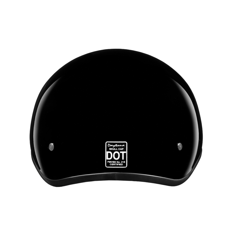 dot skull cap motorcycle helmet Daytona Skull Cap W/O VISOR DOT Motorcycle Helmet - Hi-Gloss Black