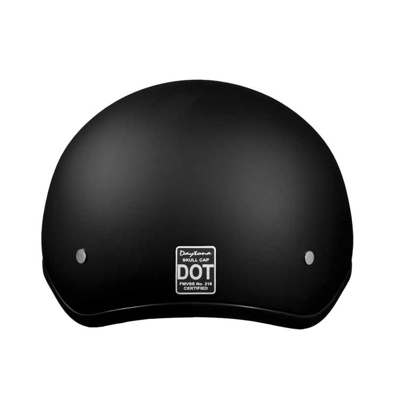 DOT Approved Daytona Skull Cap Half Shell Motorcycle Helmet - Beanie Style for Motorcycles, Cruisers, Scooters, and Mopeds - Dull Black