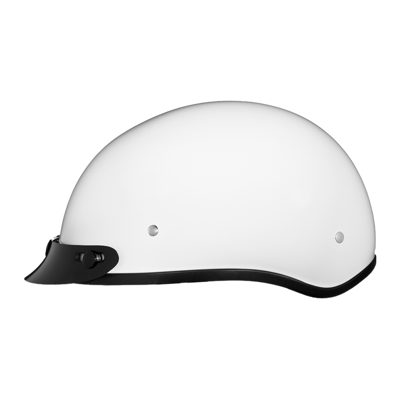 dot motorcycle skull cap half helmet D.O.T. Daytona Skull Cap- Hi-Gloss White 2XS