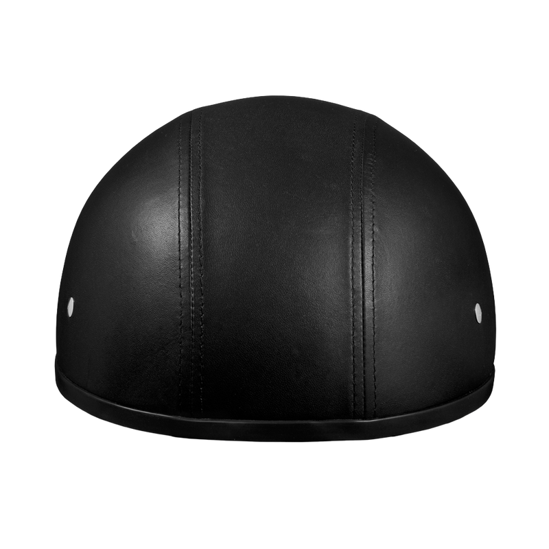 D.O.T. Daytona Skull Cap W/O Visor- Leather Covered