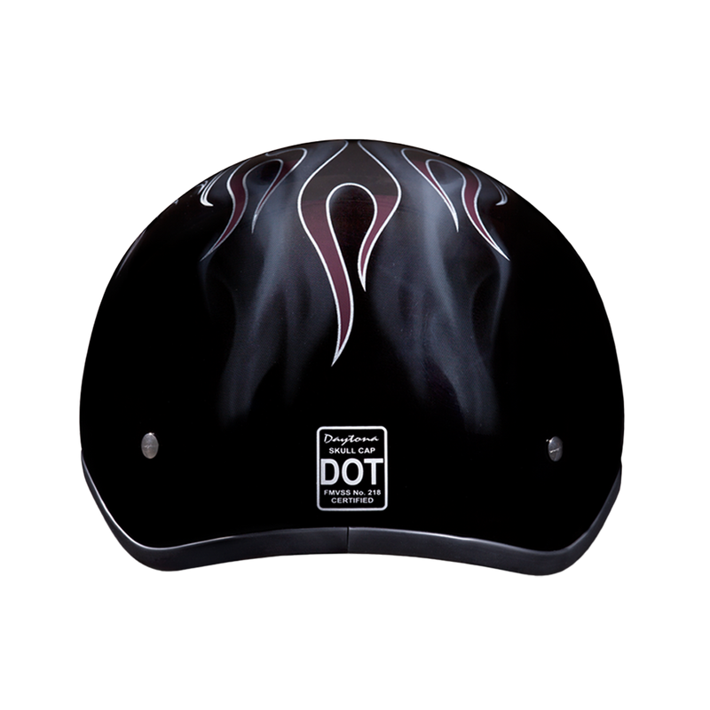 DOT Approved Daytona Motorcycle Half Face Helmet - Skull Cap Graphics for Men & Women, Scooters, ATVs, UTVs & Choppers - W/ Cross Bones