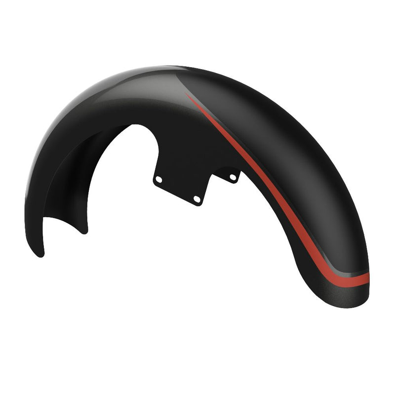 Advanblack Custom Two Tone 21" Reveal Wrapper Hugger Front Fender For '09-'23 Harley Touring