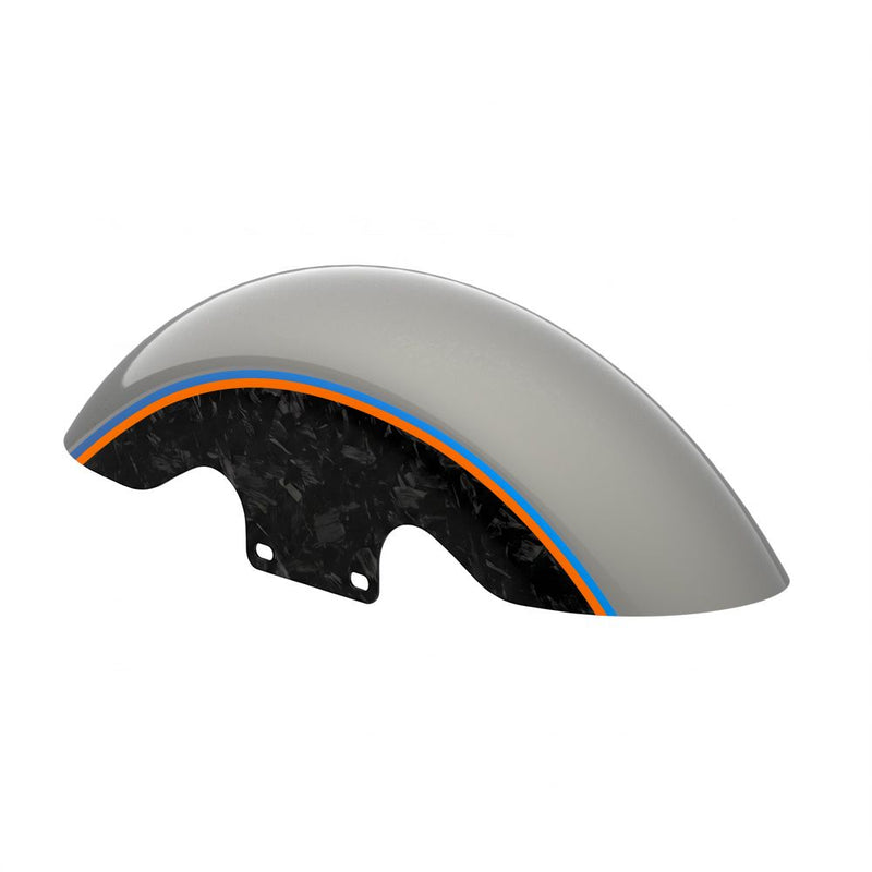 Advanblack Daybrake Carbon Fiber 19inch Chopped Front Fender for '09Up Harley Touring