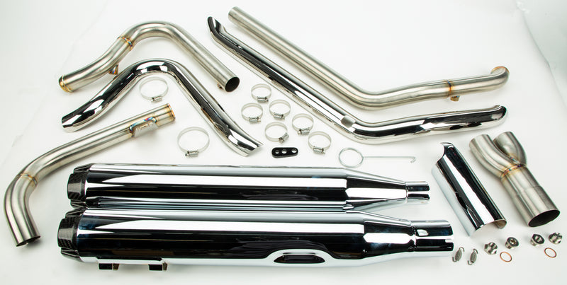 TBR Comp S 2in1 W/Ghost Chrome W/Cf End Cap - '17-'24 TOURING