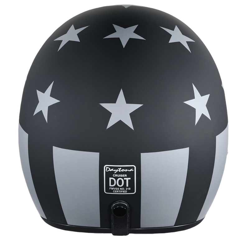 DOT Approved Daytona Cruiser Open Face Motorcycle Helmet - Men, Women & Youth - With Visor & Graphics - W/ Captain America Stealth
