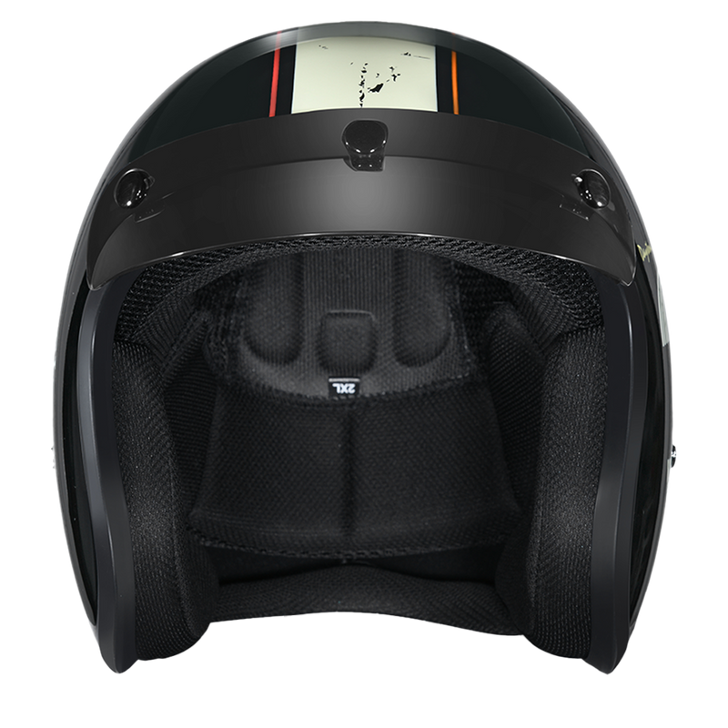 DOT Approved Daytona Cruiser Open Face Motorcycle Helmet - Men, Women & Youth - With Visor & Graphics - W/ Daytona 30th