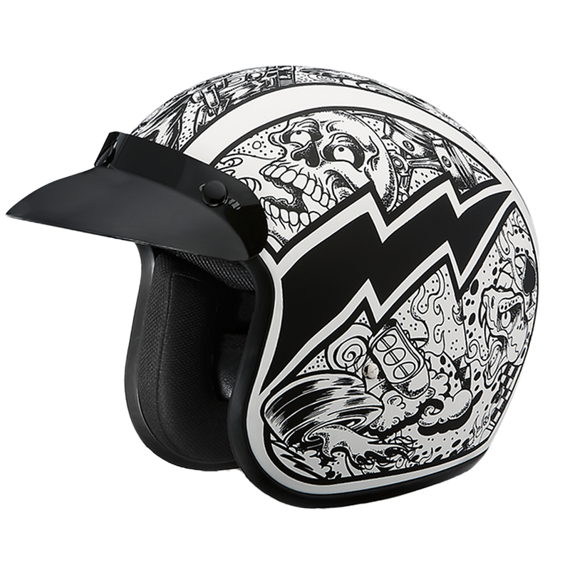 daytona motorcycle helmets near me Daytona Cruiser Graffiti Open Face Motorcycle Helmet, XS