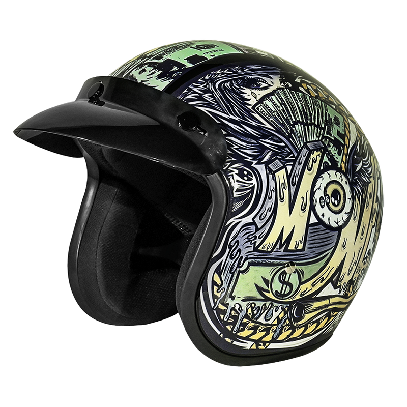 daytona dot motorcycle helmets Skull Cap Helmet Grey Carbon Fiber (Size: 2XL) Ride in comfort and embrace the classic appeal of this helmet Daytona Cruiser Open Face Motorcycle
