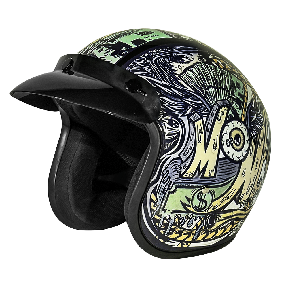 DOT Approved Daytona Cruiser Open Face Motorcycle Helmet