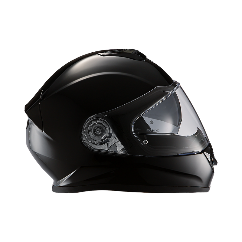 Daytona Detour Full Face Motorcycle Helmet - DOT Certified, Dual Visor, Street Bike Helmet, Men/Women/Youth - Hi-Gloss Black
