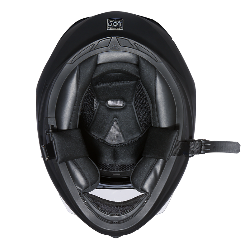 Daytona Detour Full Face Motorcycle Helmet - DOT Certified, Dual Visor, Street Bike Helmet, Men/Women/Youth - Hi-Gloss Black