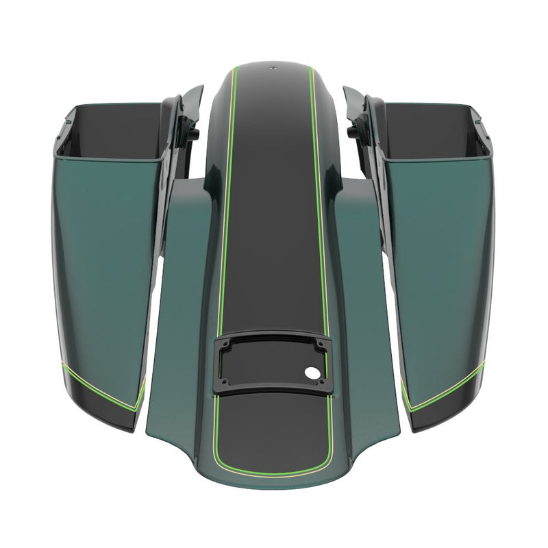 Advanblack Custom Two Tone Bagger Boss Down and Out Bagger Kit For 2009-2023 Harley Touring