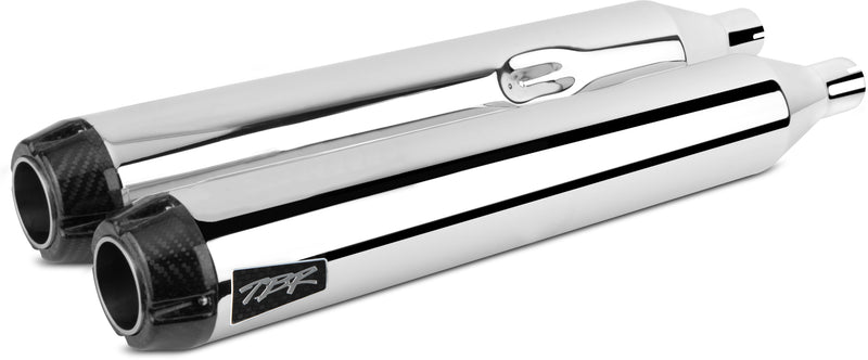TBR Comp S Slip On Tc Chrome W/Cf End Cap - '95-'16 TOURING