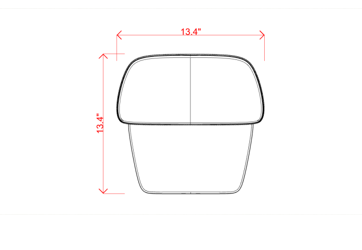 Advanblack Raptor Small Backrest Pad with Custom Stitching for Harley Touring