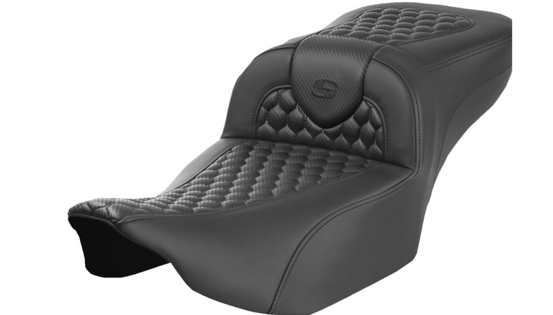 Saddlemen - Heated RoadSofa™ Seat - Extended Reach - Honeycomb Stitch - w/o Backrest - Touring ’23.5-‘24