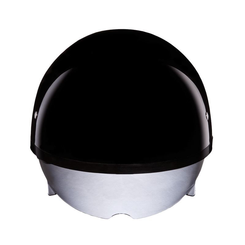 D.O.T. Daytona Skull Cap W/ Inner Shield- Hi-Gloss Black