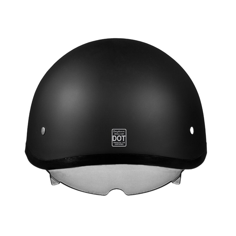 daytona helmets motorcycle Daytona Skull Cap with Inner Shield Half Helmet Dull Black XS