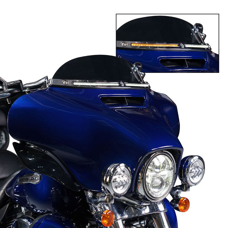 Advanblack Radiant Trim LED RUN TURN Windshield Trim