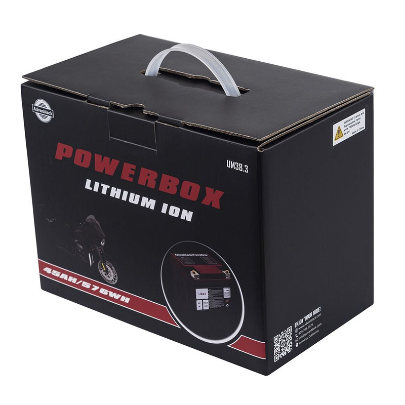Advanblack POWERBOX Lithium Battery with charger for Harley Touring Bikes