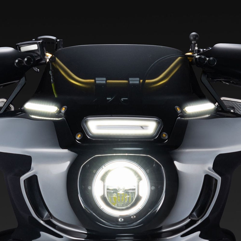 Advanblack Gridlite LED Fairing Vent Light for M8 Softail with ST fairings