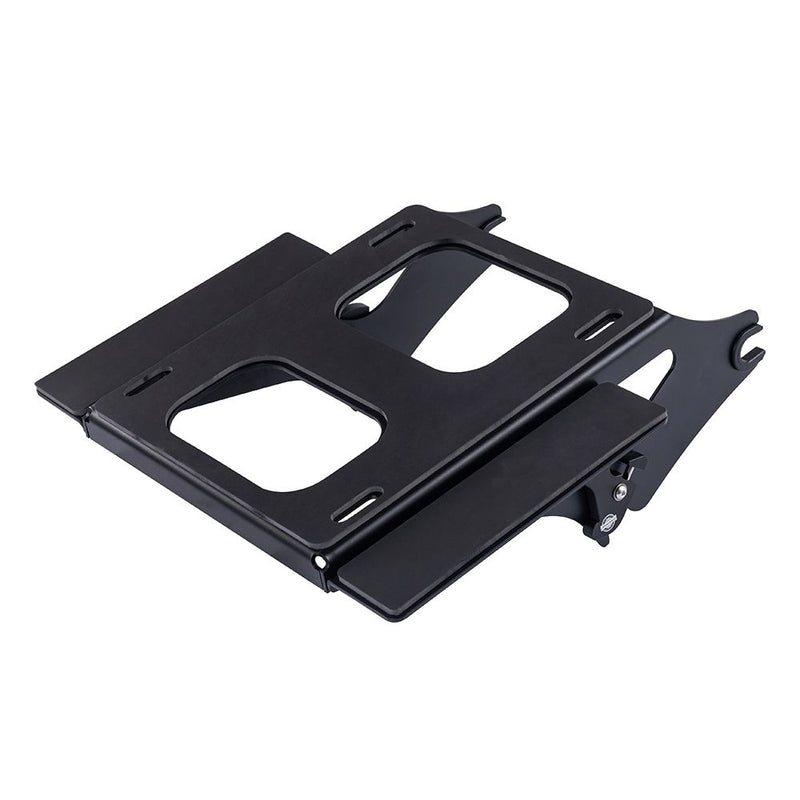 Advanblack Black Detachable Two Up Rear Tour Trunk Pack Mounting Rack For '09Up Harley Touring