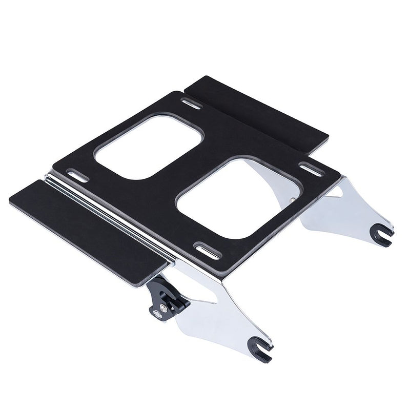 Advanblack Chrome Detachable Two Up Rear Tour Trunk Pack Mounting Rack For  '09Up Harley Touring