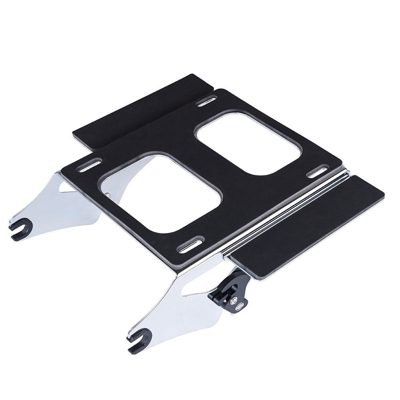 Advanblack Chrome Detachable Two Up Rear Tour Trunk Pack Mounting Rack For  '09Up Harley Touring
