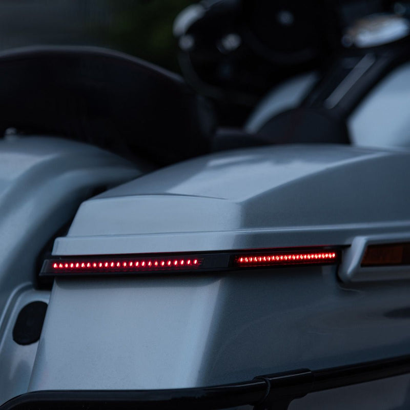 Advanblack Hyper LED Light with Sequential Red Turn Signal saddlebags lights For '14-'23 Harley Touring