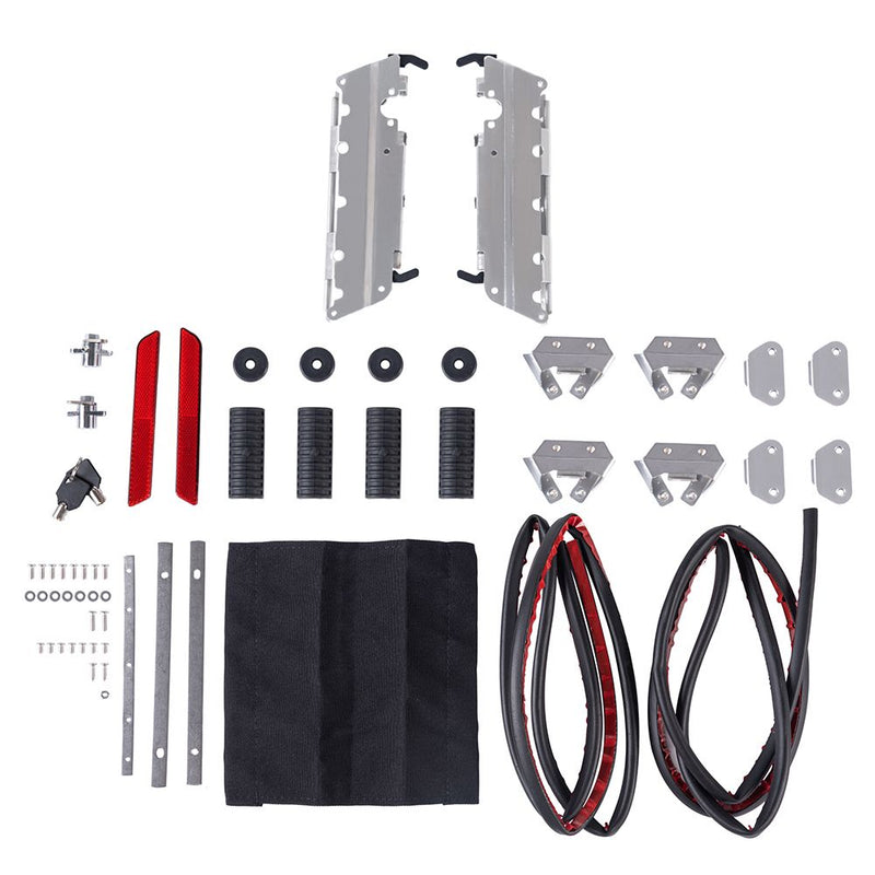 Advanblack Chrome Saddlebag Mounting Hardware Latch / Lock Kit For '94-'13 Harley Touring