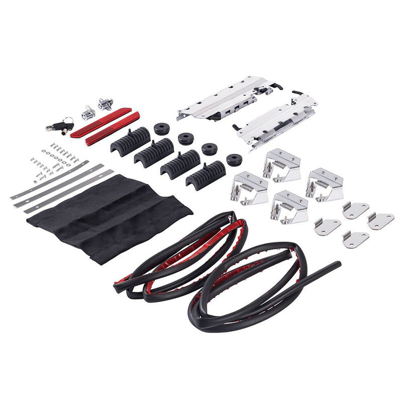 Advanblack Chrome Saddlebag Mounting Hardware Latch / Lock Kit For '94-'13 Harley Touring