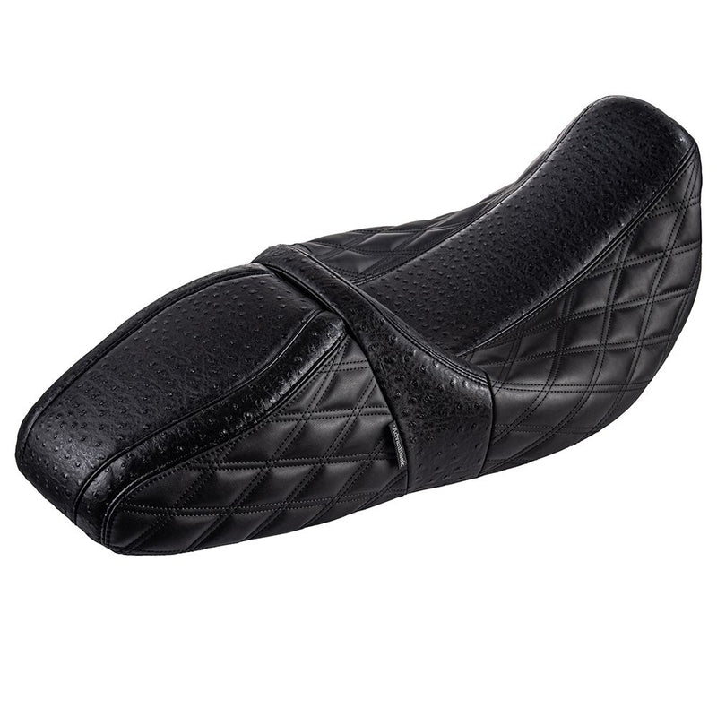 Advanblack RAPTOR SEAT WITH DIAMOND STITCHING & OSTRICH LEATHER FOR '09-'23 HARLEY TOURING