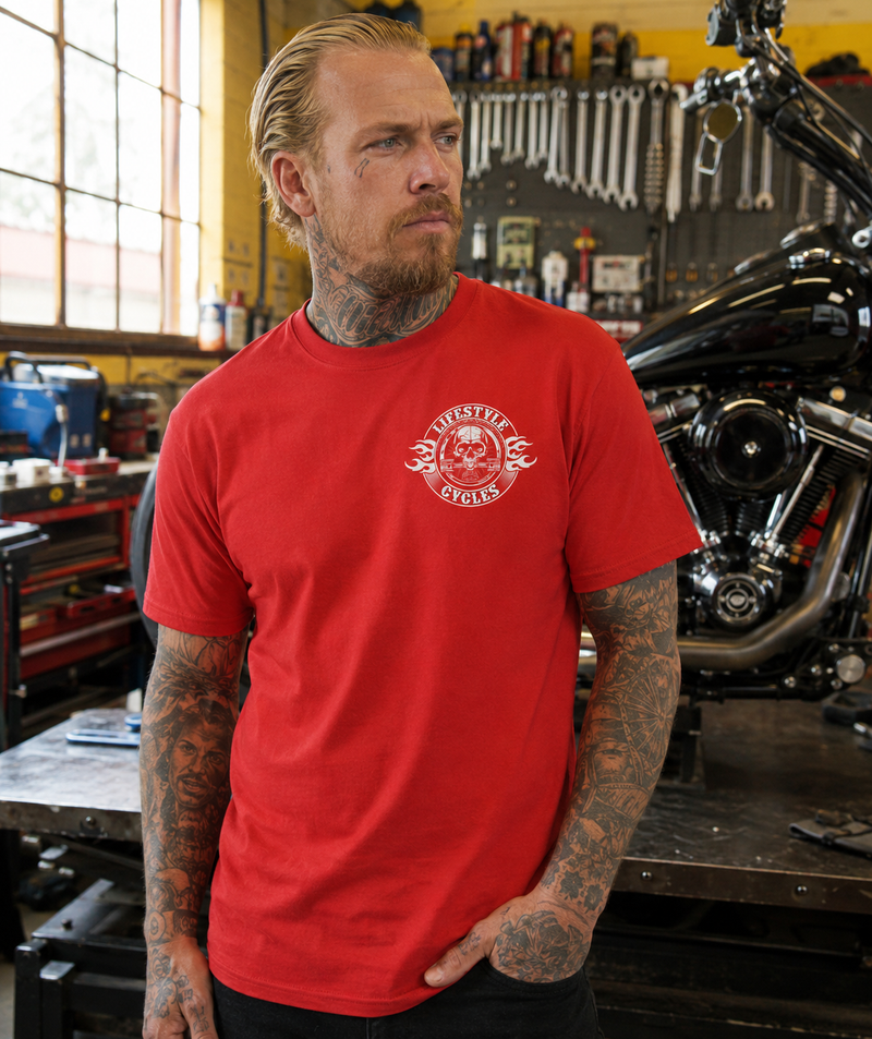 LIFESTYLE CYCLES skull wing - mens short sleeve