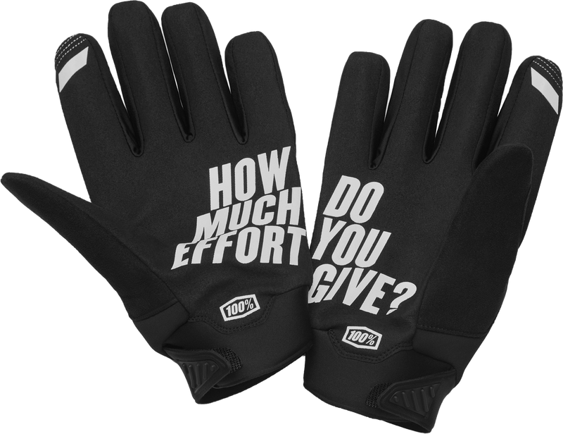 100-PERCENT Brisker Gloves Black SMALL