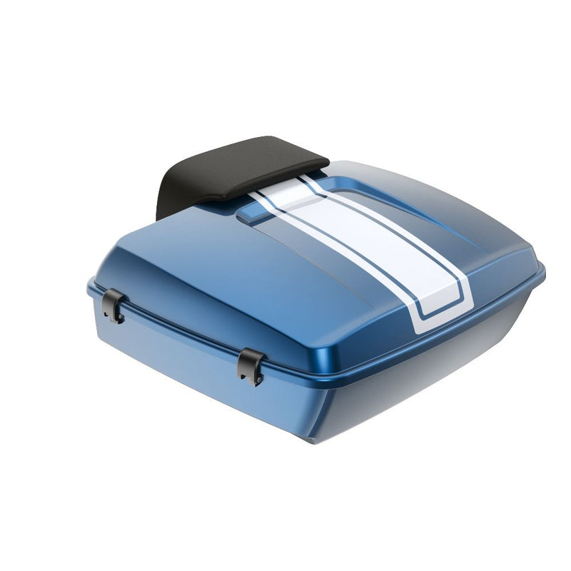 Advanblack Fast Johnnie RUSHMORE CHOPPED Rear Tour Trunk Pack FOR '97-'25 HARLEY TOURING / SOFTAIL