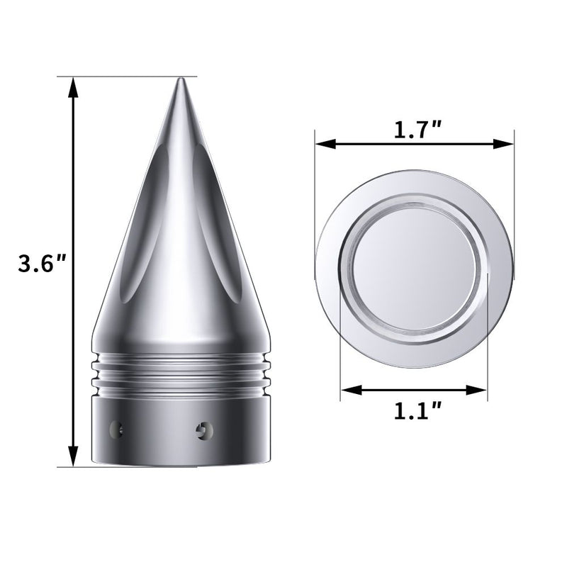 Advanblack 3.6″ SPIKE AXLE NUT CAPS COVERS FOR HARLEY