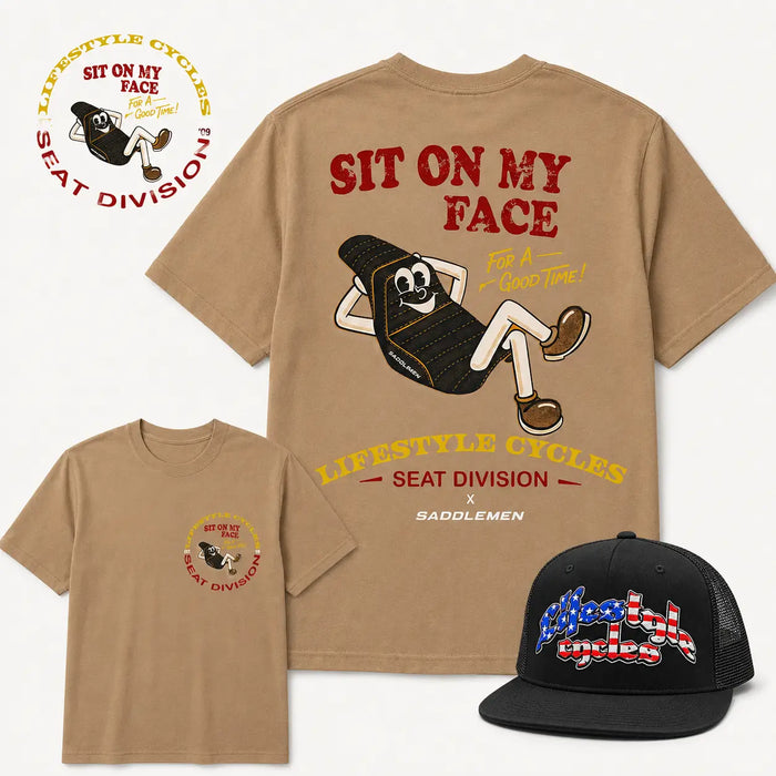 free t-shirt with saddlemen seat